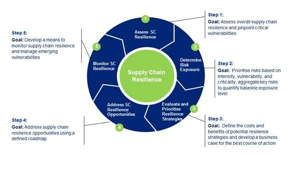 Global logistics chain resilience strategy visualization